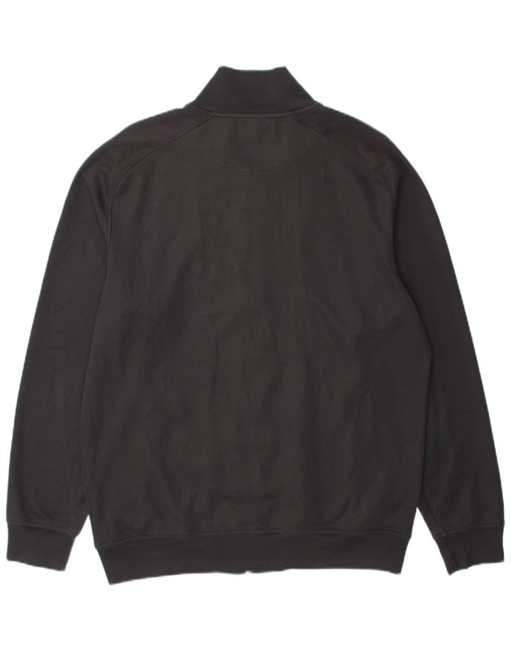 Lyle & Scott Mens Tracksuit Top Jacket Large Black Polyester