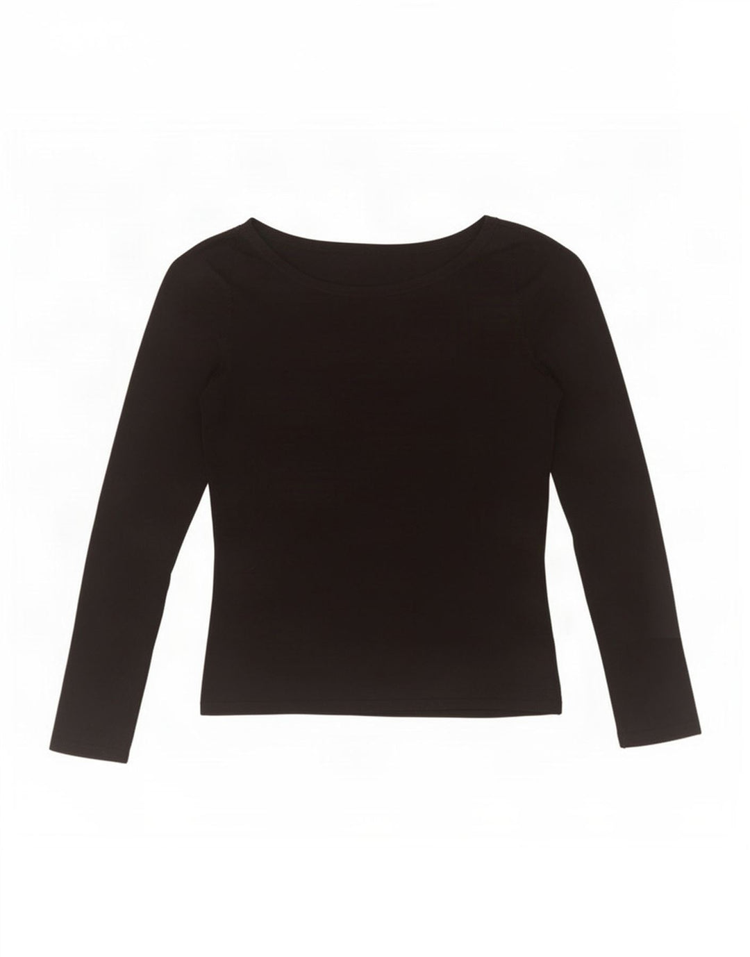 Zara Womens Crop Top Long Sleeve UK 12 Medium Black Rayon