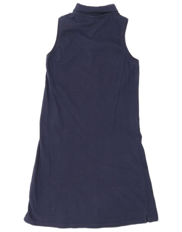 Lotto Womens Sleeveless Polo Dress UK 12 Medium Navy Blue Cotton
