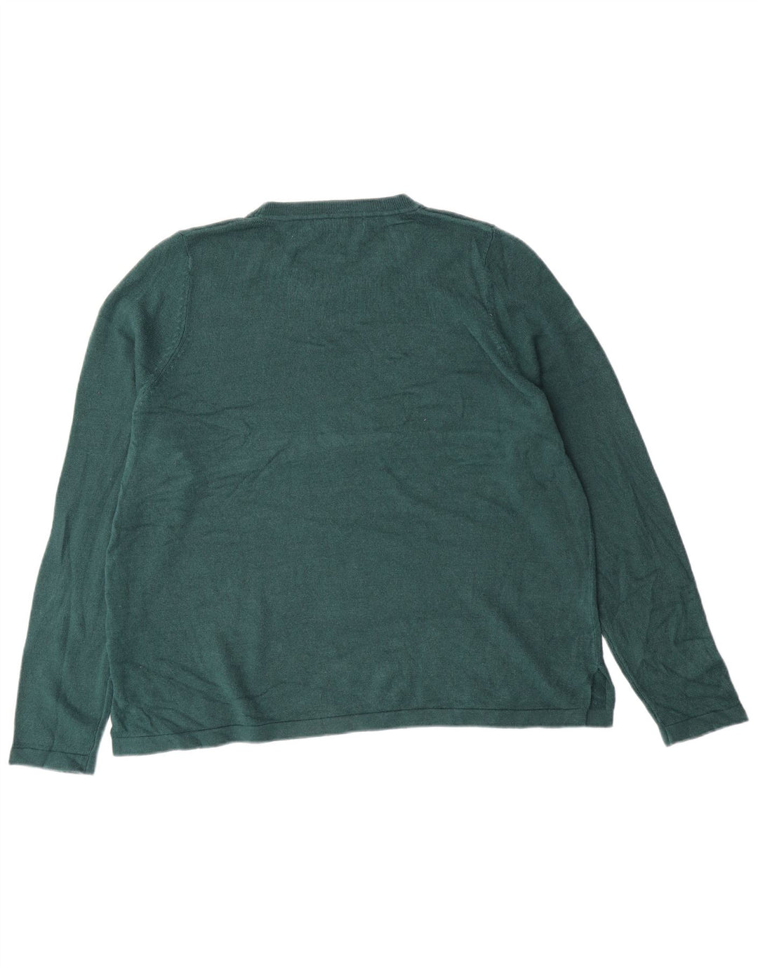 MARKS & SPENCER Womens Crew Neck Jumper Sweater UK 20 2XL  Green Acrylic