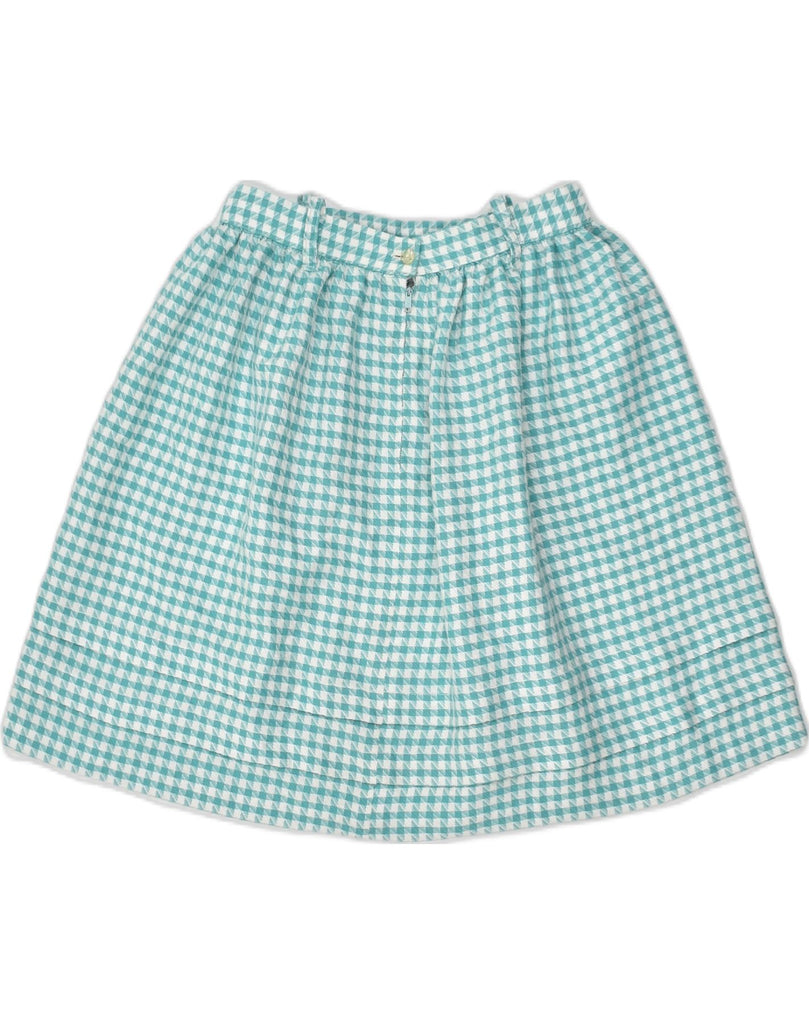 VINTAGE Womens Mini Skirt W25 XS Turquoise Houndstooth | Vintage Vintage | Thrift | Second-Hand Vintage | Used Clothing | Messina Hembry 