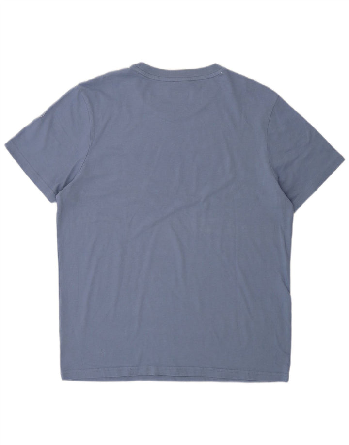 Fila Mens Graphic T-Shirt Top Large Blue Cotton