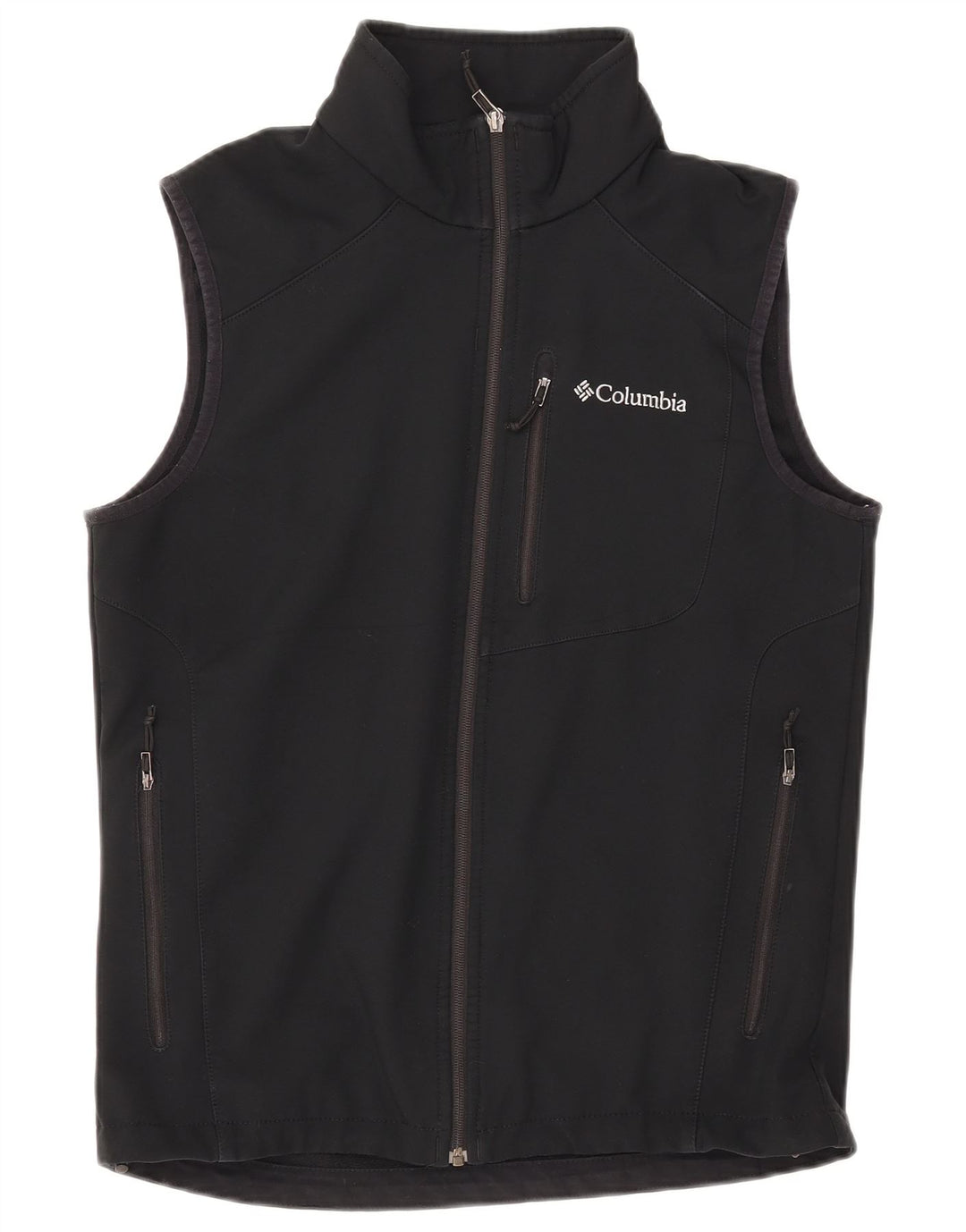 COLUMBIA Mens Sleeveless Tracksuit Top Jacket Medium Black Polyester