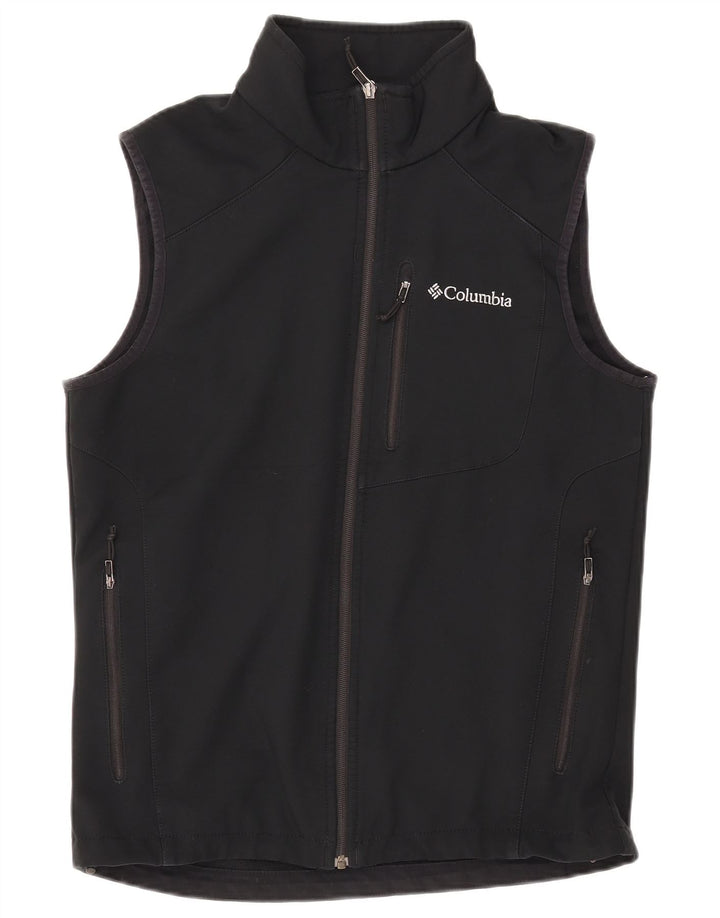 COLUMBIA Mens Sleeveless Tracksuit Top Jacket Medium Black Polyester