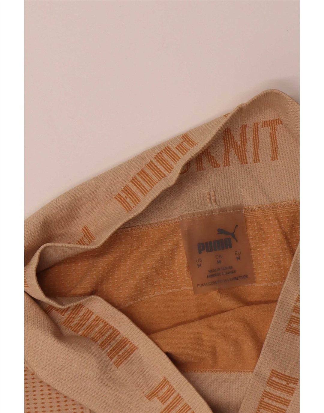 Puma Womens Graphic Leggings UK 12 Medium Beige