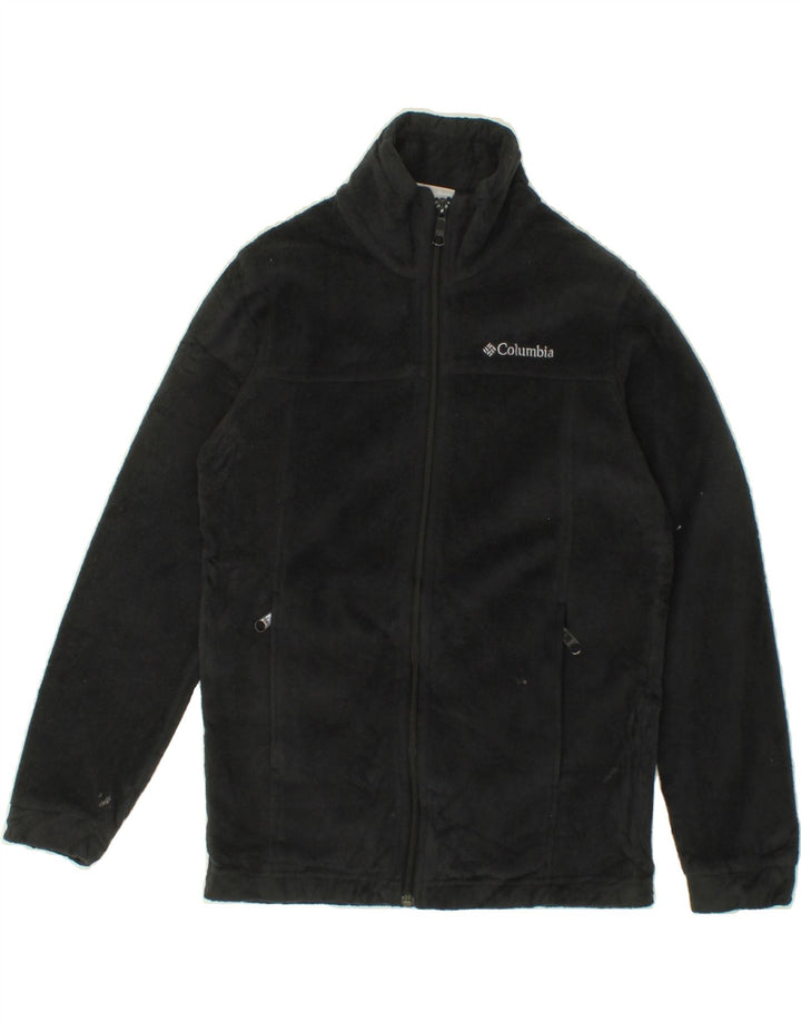 COLUMBIA Boys Fleece Jacket 10-11 Years Medium  Black Polyester Vintage Columbia and Second-Hand Columbia from Messina Hembry 