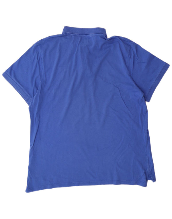 NIKE Mens Polo Shirt XL Blue Cotton