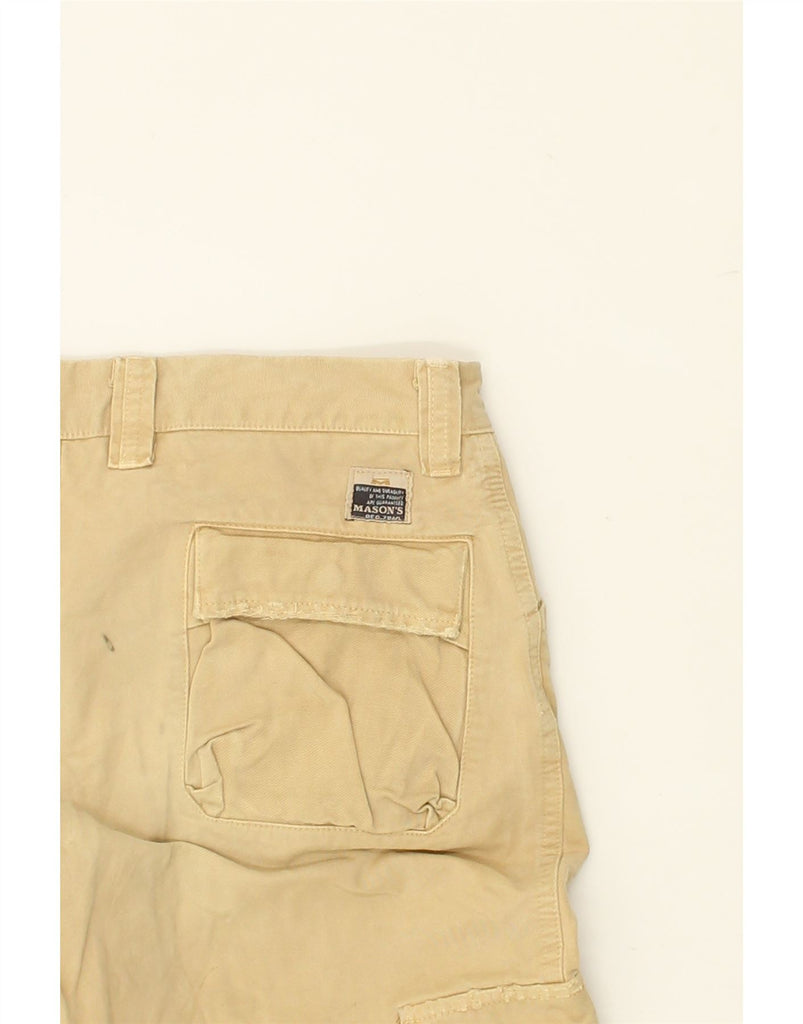 MASON'S Mens Cargo Shorts W30 Medium Beige Cotton | Vintage Mason's | Thrift | Second-Hand Mason's | Used Clothing | Messina Hembry 