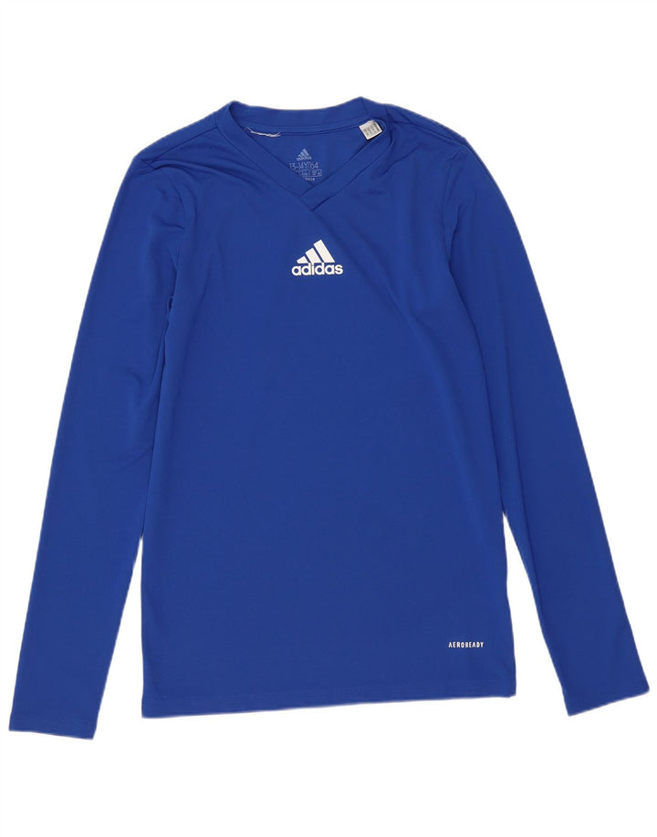 Adidas Boys Aeroready Top Long Sleeve 13-14 Years  Blue