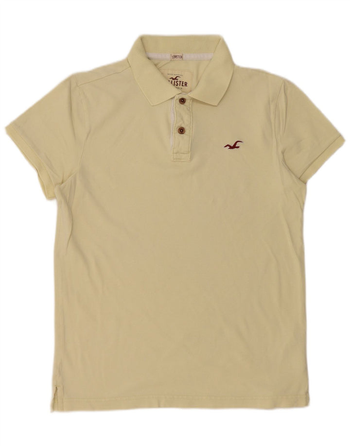 HOLLISTER Mens Polo Shirt Small Yellow Cotton