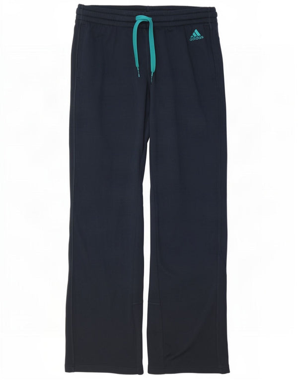 Adidas Womens Tracksuit Trousers UK 12/14 Medium Navy Blue Polyester