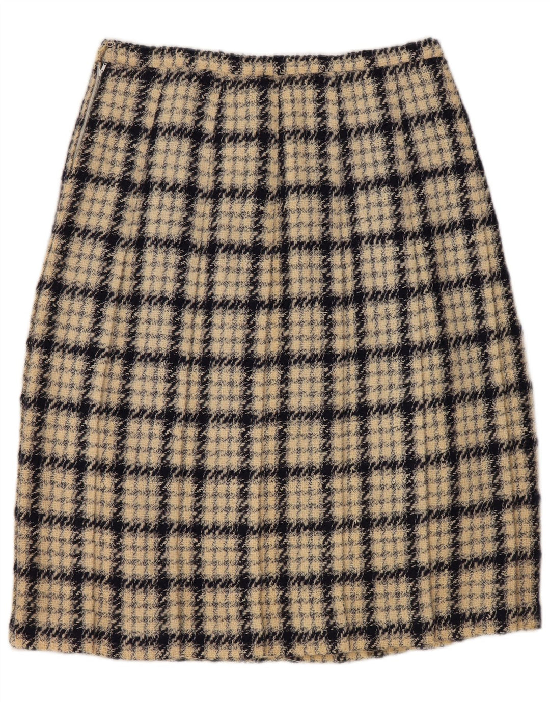 VINTAGE Womens A-Line Skirt W30 Medium Beige Check
