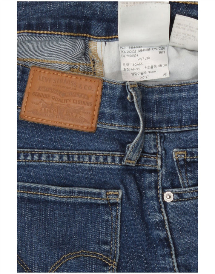 Levi's Womens 712 Slim Jeans W27 L30 Blue Cotton