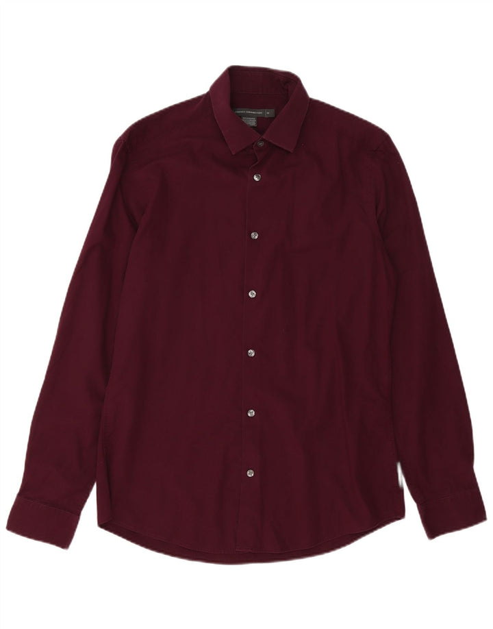FRENCH CONNECTION Mens Shirt Medium Burgundy Cotton
