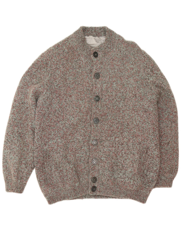Vintage Mens Cardigan Sweater Large Multicoloured Flecked