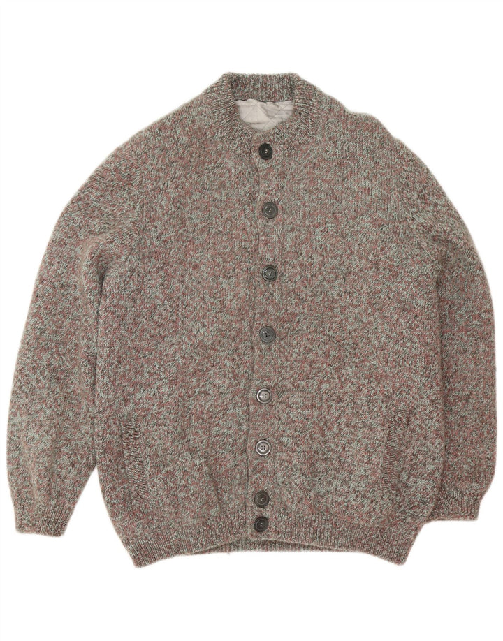 Vintage Mens Cardigan Sweater Large Multicoloured Flecked