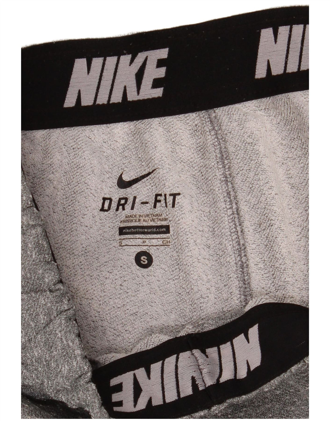 Nike Mens Dri Fit Tracksuit Trousers Joggers Small Grey Flecked Polyester
