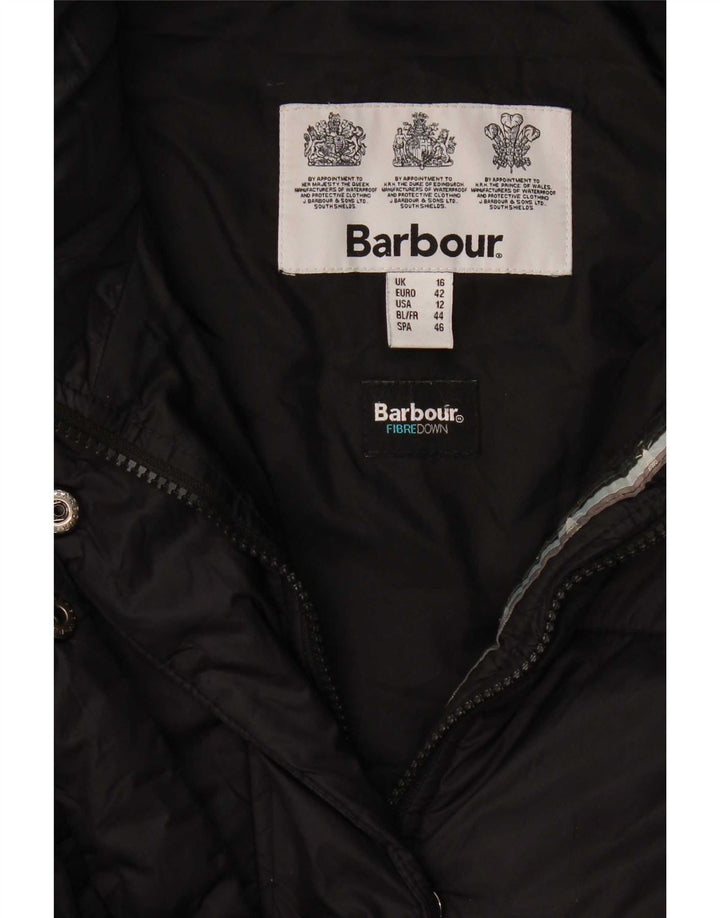 Barbour Womens Padded Coat UK 16 Large Black