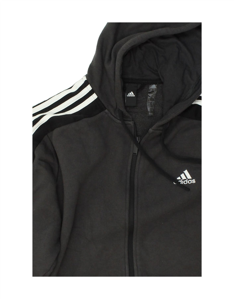 ADIDAS Mens Zip Hoodie Sweater Medium Grey Cotton | Vintage Adidas | Thrift | Second-Hand Adidas | Used Clothing | Messina Hembry 