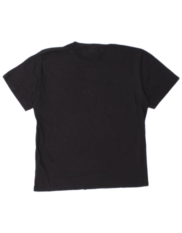 Lotto Mens T-Shirt Top Large Black Cotton