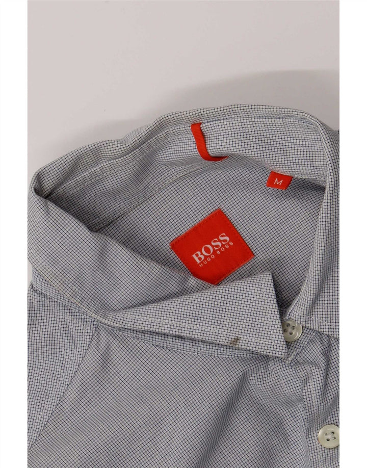 Hugo Boss Mens Shirt Medium Blue Gingham