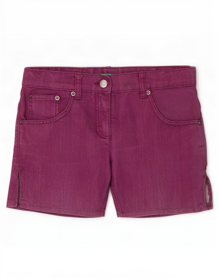 Benetton Womens Denim Shorts Medium W28 Purple