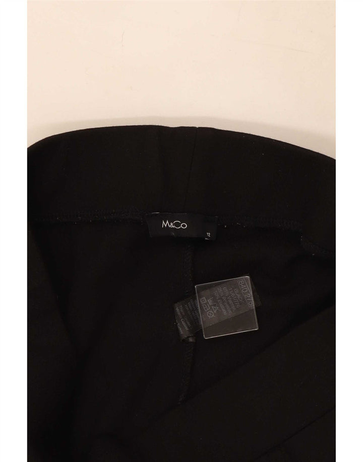 M&Co Womens Leggings UK 12 Medium Black Viscose