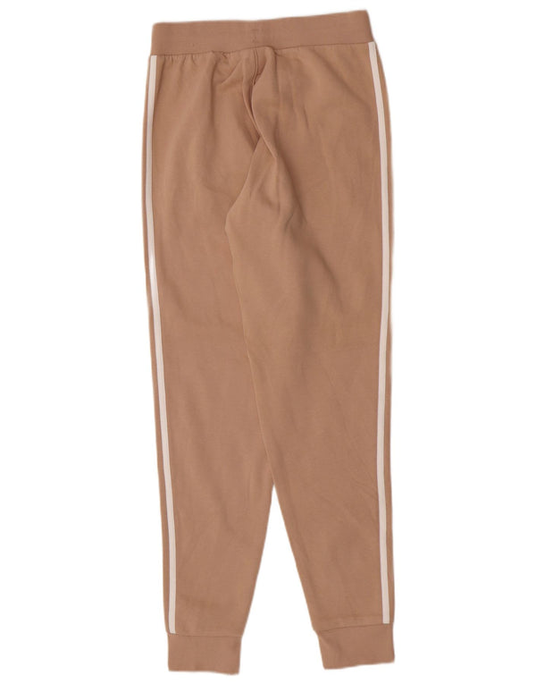 Adidas Womens Tracksuit Trousers Joggers UK 8 Small Beige Cotton