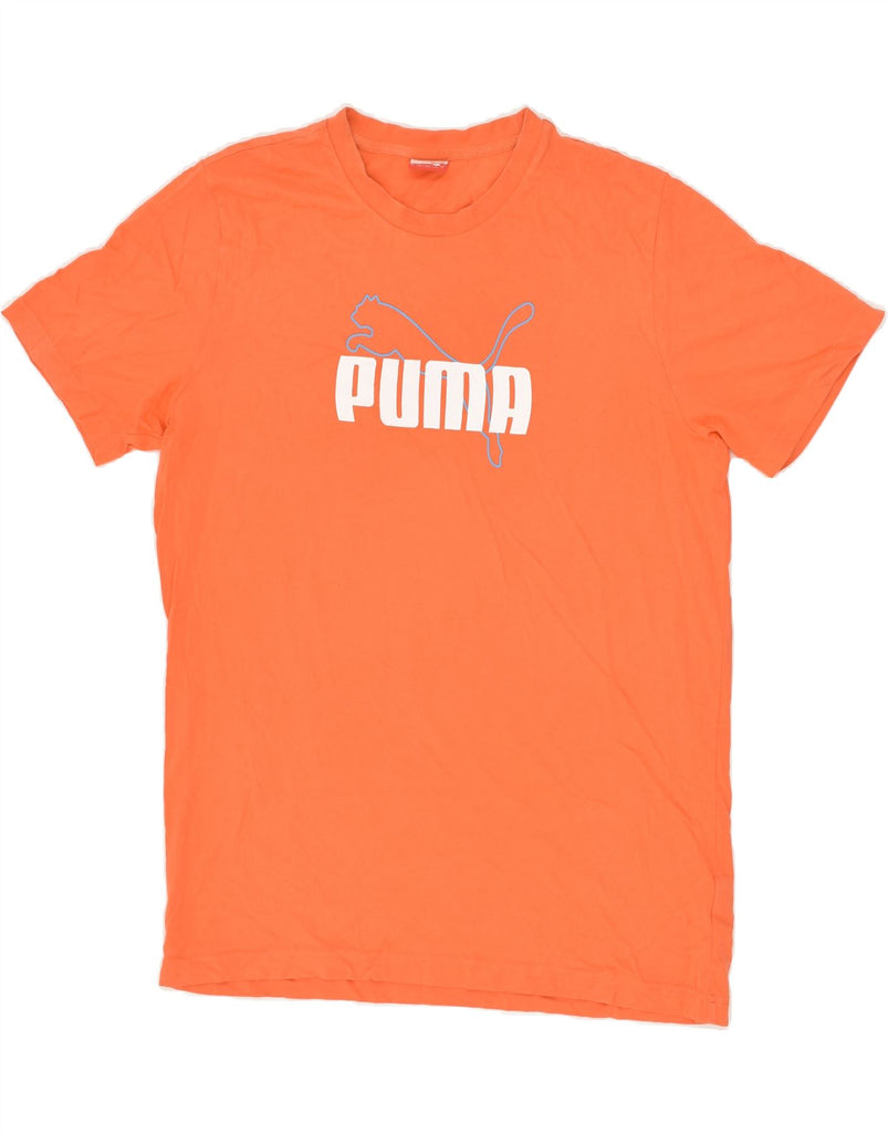 PUMA Mens Graphic T-Shirt Top Large Orange Cotton Vintage Puma and Second-Hand Puma from Messina Hembry 