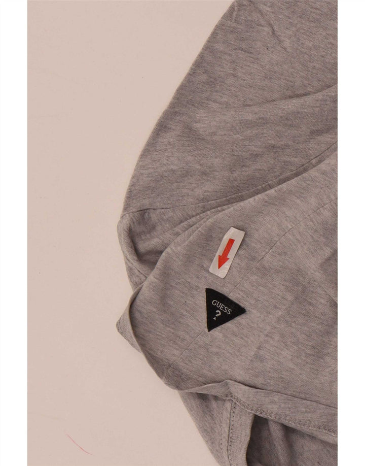 Guess Mens Graphic T-Shirt Top Small Grey