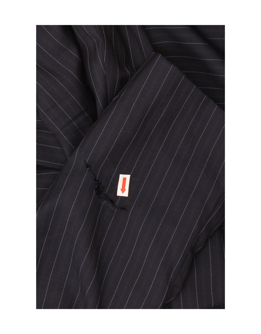 VALENTINO Mens 3 Button Blazer Jacket IT 56 3XL Navy Blue Pinstripe Wool Vintage Valentino and Second-Hand Valentino from Messina Hembry 
