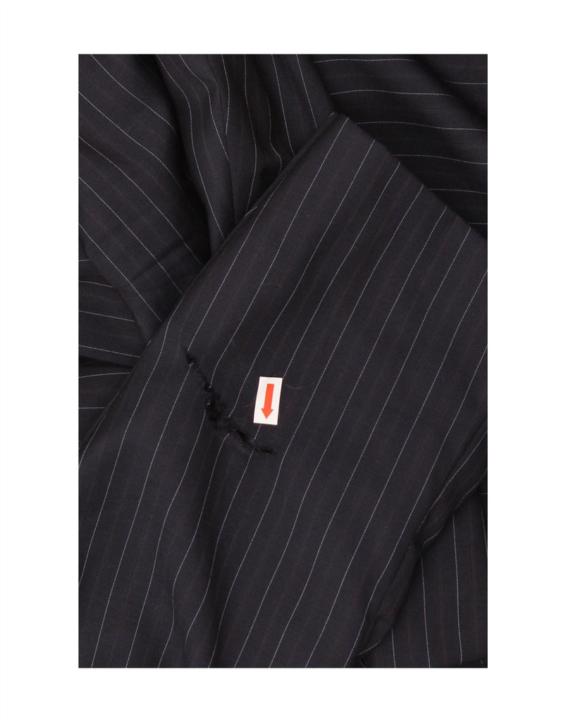 VALENTINO Mens 3 Button Blazer Jacket IT 56 3XL Navy Blue Pinstripe Wool Vintage Valentino and Second-Hand Valentino from Messina Hembry 