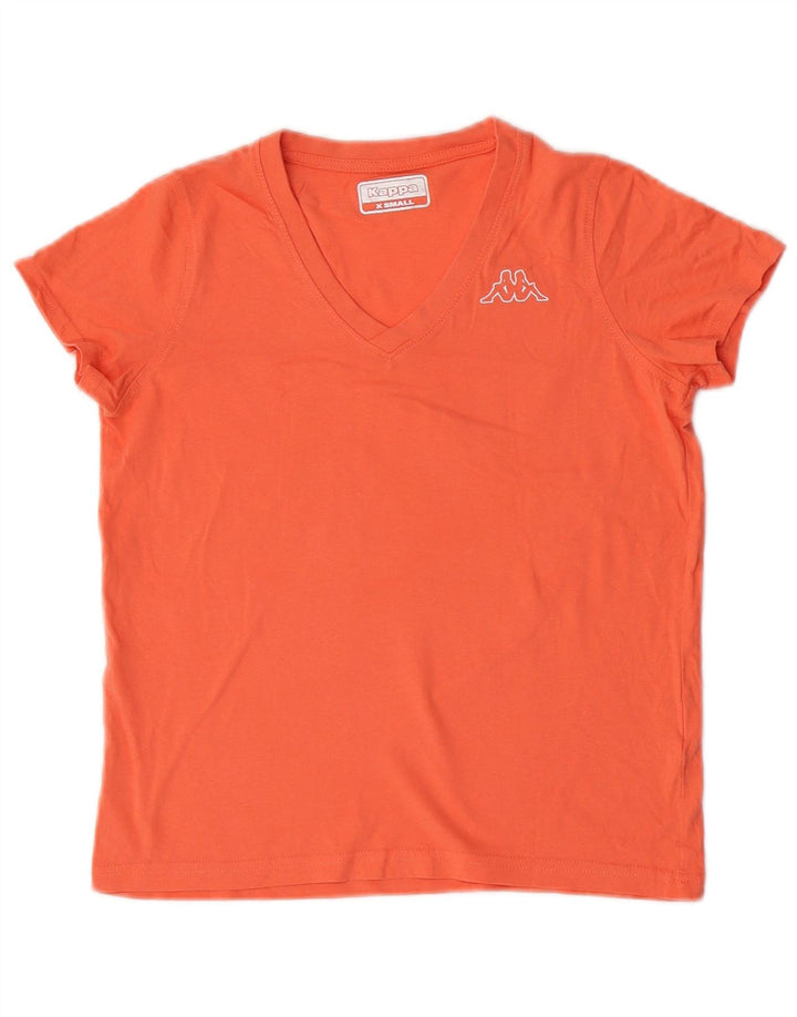 Kappa Womens T-Shirt Top UK 6 XS Orange