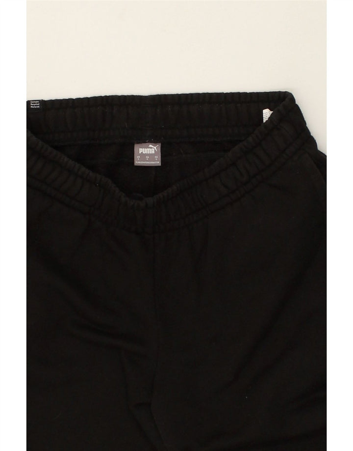 PUMA Mens Tracksuit Trousers Joggers Small Black Cotton | Vintage Puma | Thrift | Second-Hand Puma | Used Clothing | Messina Hembry 