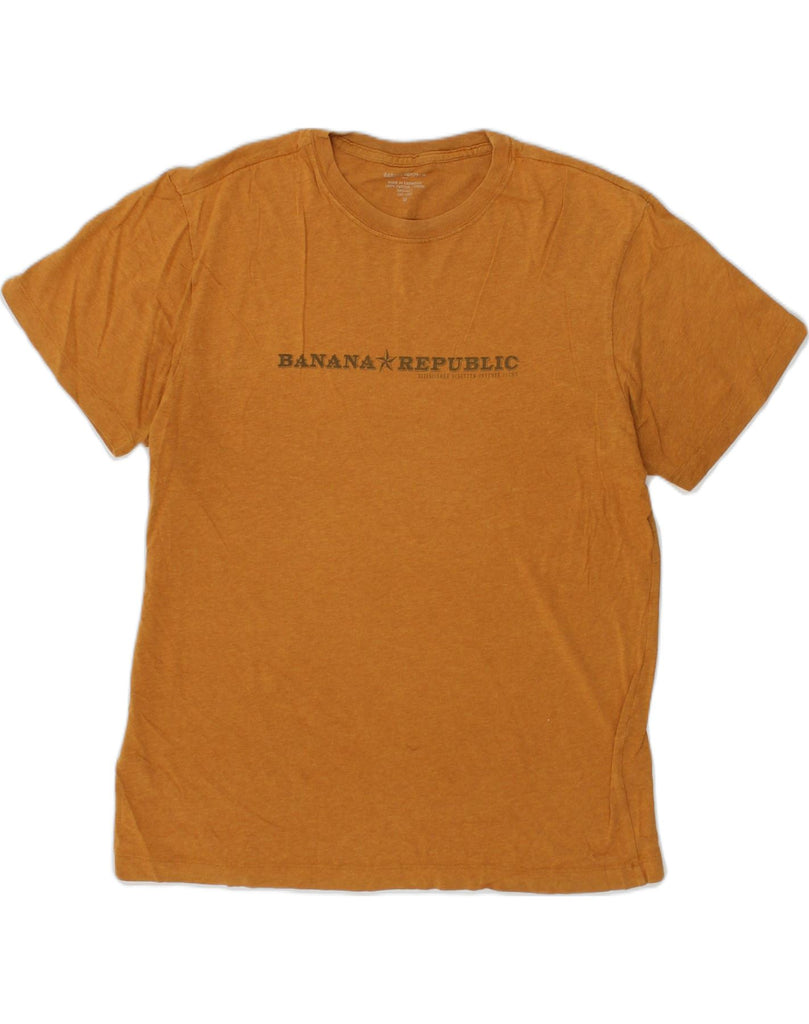 BANANA REPUBLIC Mens Graphic T-Shirt Top Medium Brown Cotton | Vintage Banana Republic | Thrift | Second-Hand Banana Republic | Used Clothing | Messina Hembry 