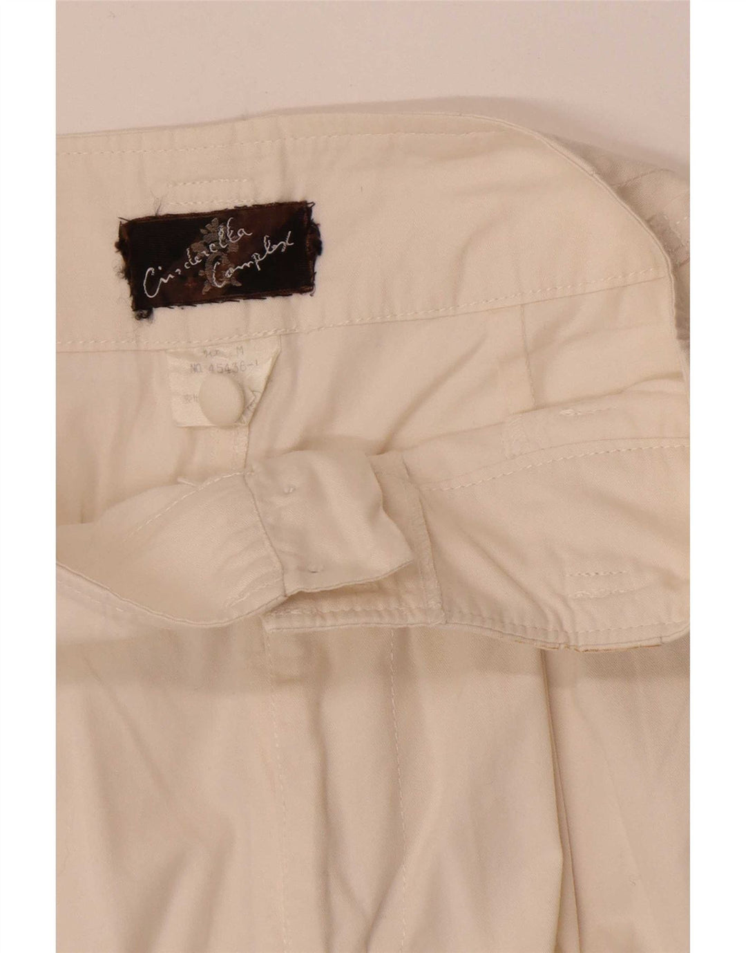 Vintage Womens High Waist Chino Shorts Medium W28 Off White