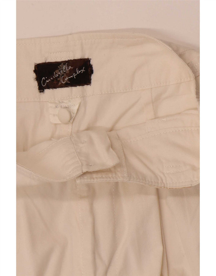 Vintage Womens High Waist Chino Shorts Medium W28 Off White