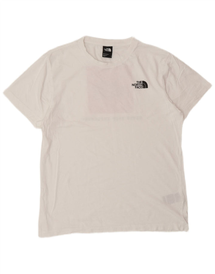 THE NORTH FACE Mens Graphic T-Shirt Top Small White Cotton