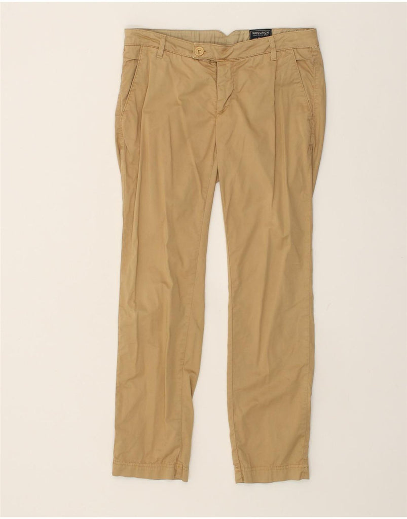 WOOLRICH Womens Slim Chino Trousers W27 L27  Brown Cotton | Vintage Woolrich | Thrift | Second-Hand Woolrich | Used Clothing | Messina Hembry 