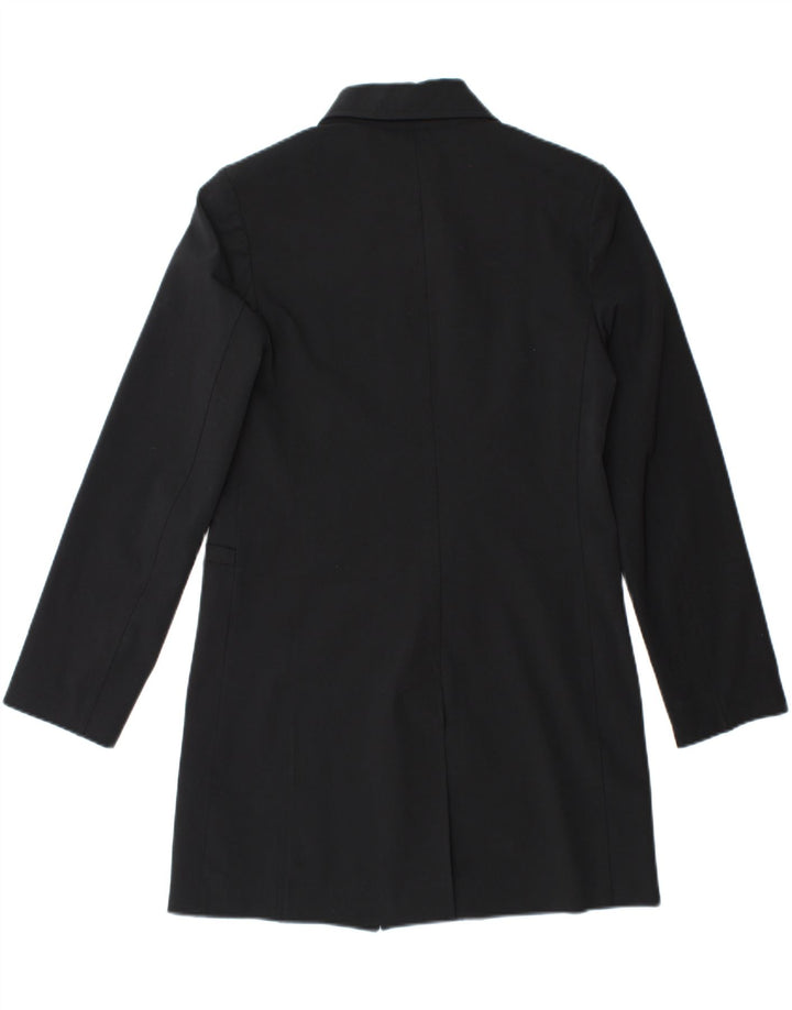 PINKO Womens Overcoat UK 8 Small Black Polyester