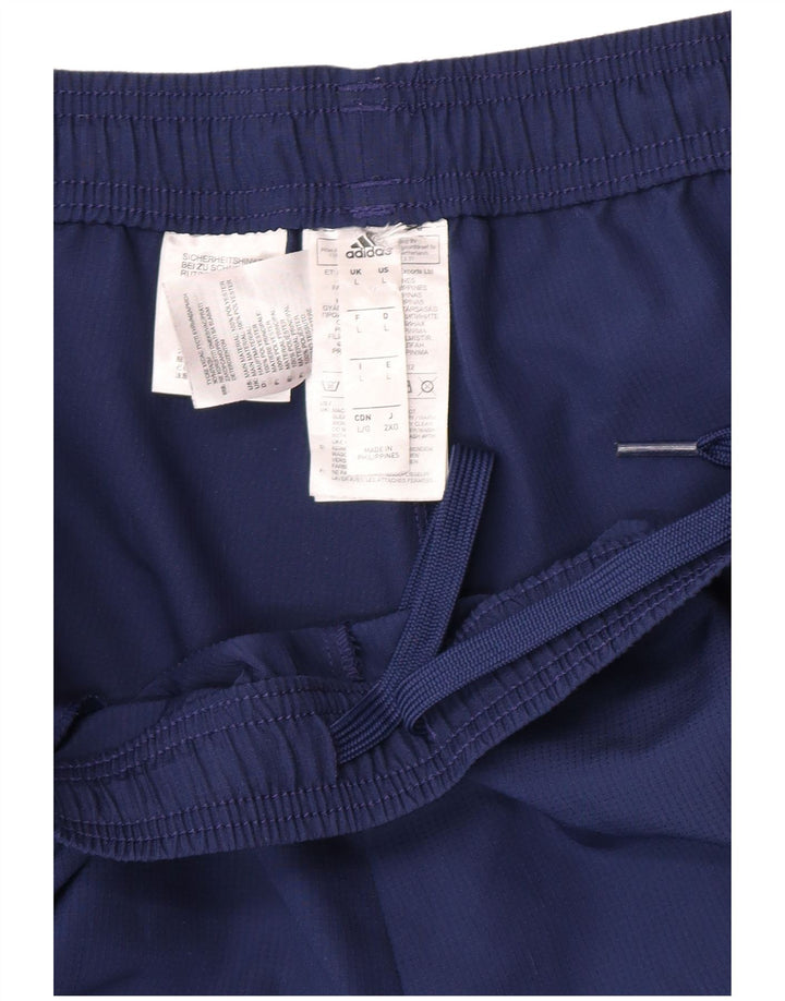 Adidas Mens Climalite Tracksuit Trousers Large Navy Blue Polyester