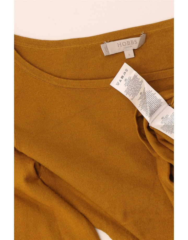 Hobbs Womens Top 3/4 Sleeve UK 10 Small Khaki Viscose