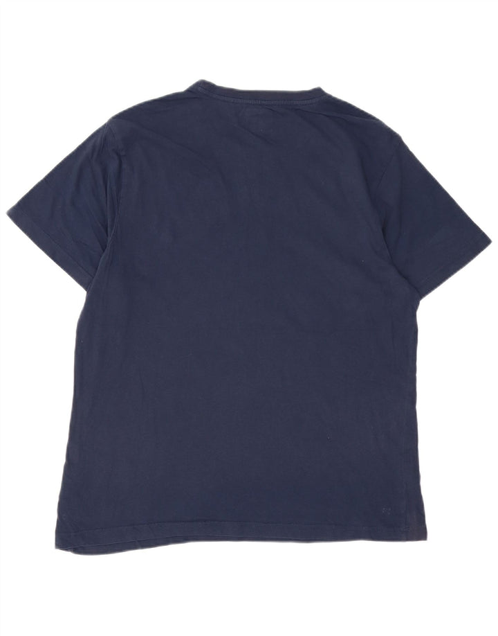 Hurley Mens Graphic T-Shirt Top Large Navy Blue Cotton