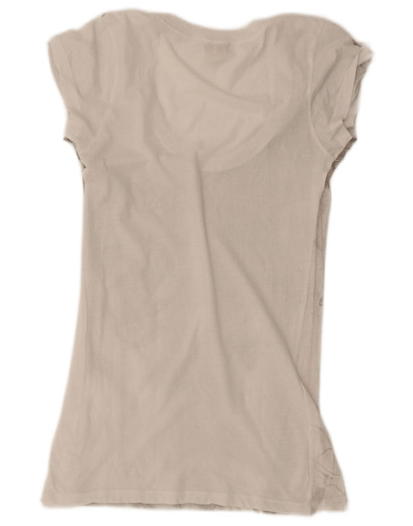 Diesel Womens Graphic T-Shirt Top UK 2 2XS White Floral