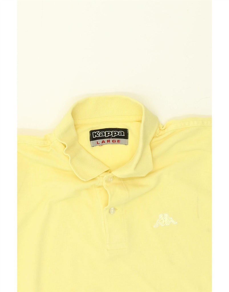 KAPPA Mens Polo Shirt Large Yellow Cotton Vintage Kappa and Second-Hand Kappa from Messina Hembry 