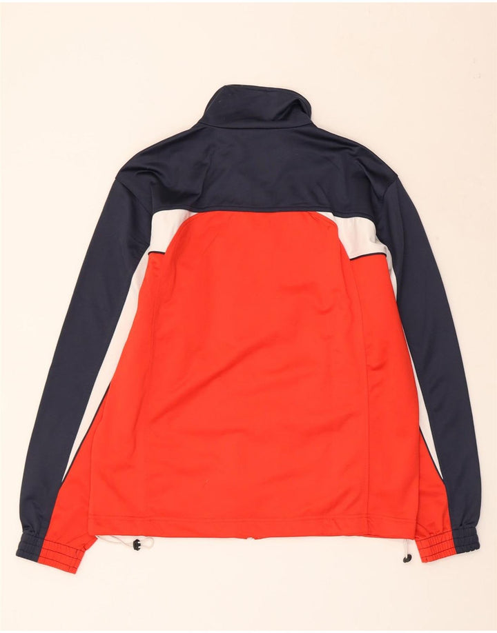 DIADORA Mens Tracksuit Top Jacket Medium Red Colourblock Polyester