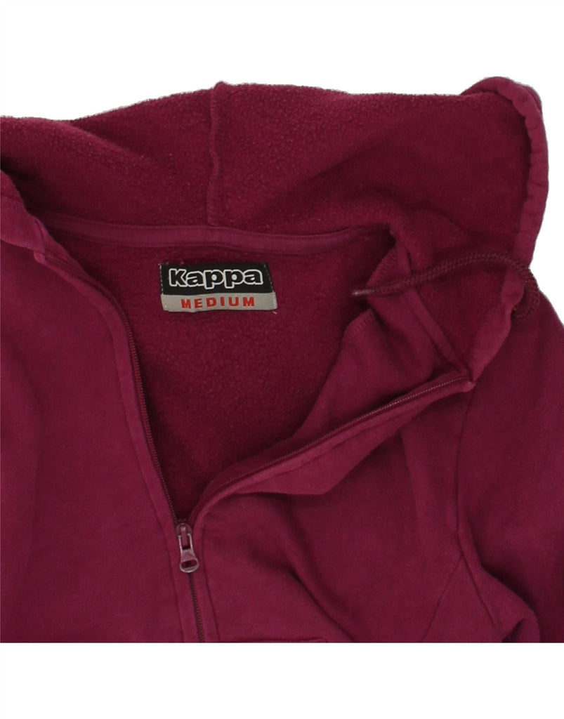 KAPPA Girls Graphic Zip Hoodie Sweater 7-8 Years Medium Burgundy Cotton | Vintage Kappa | Thrift | Second-Hand Kappa | Used Clothing | Messina Hembry 