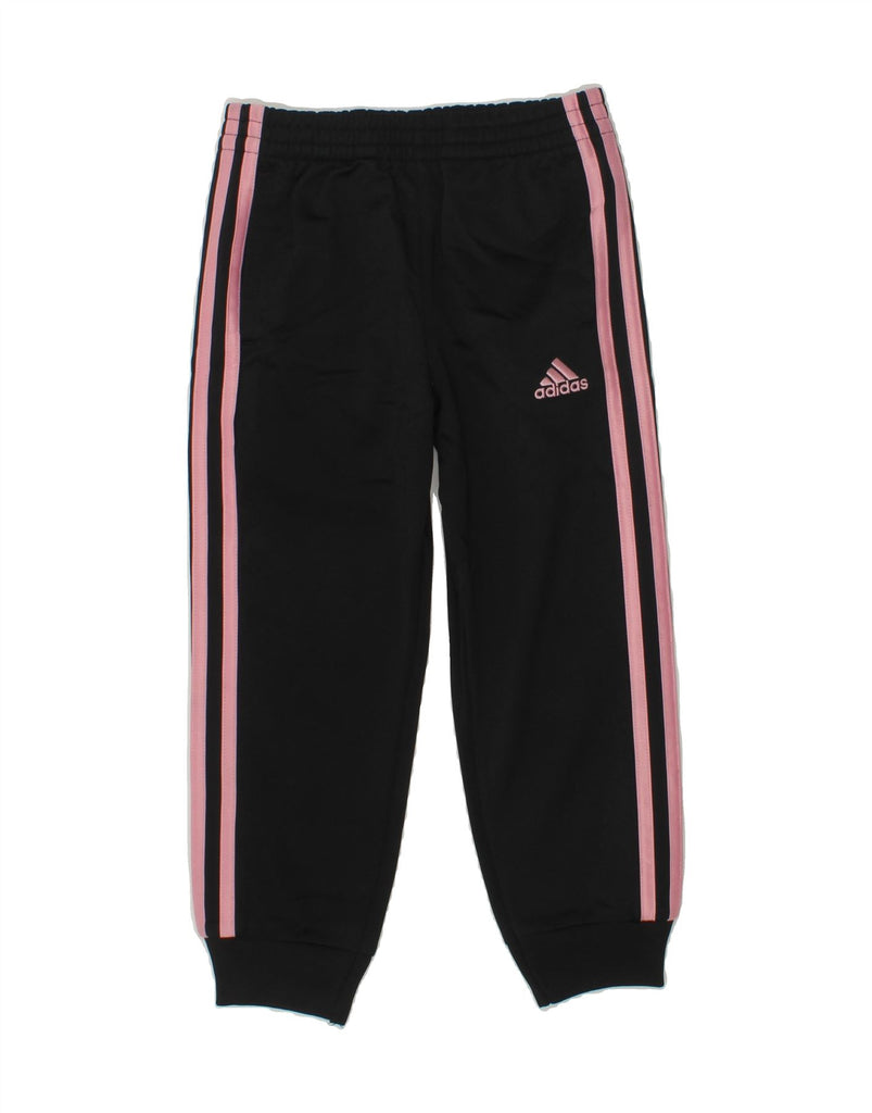 ADIDAS Girls Tracksuit Trousers Joggers 3-4 Years Black Polyester | Vintage Adidas | Thrift | Second-Hand Adidas | Used Clothing | Messina Hembry 