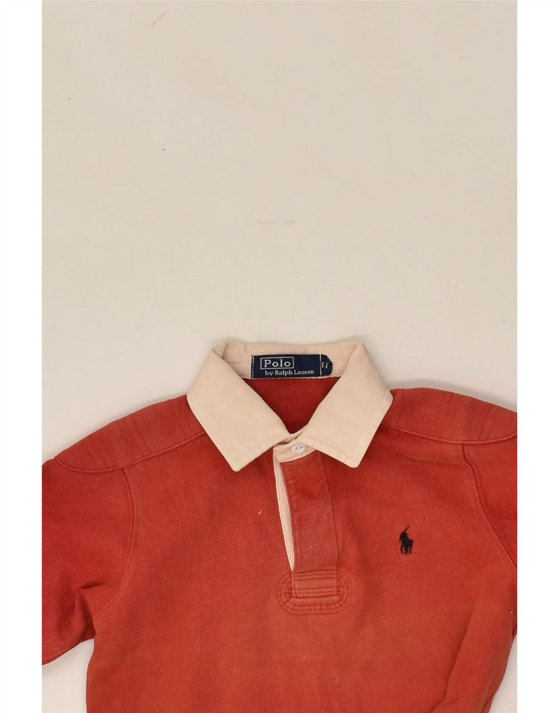 POLO RALPH LAUREN Boys Graphic Long Sleeve Rugby Polo Shirt 2-3 Years Red | Vintage Polo Ralph Lauren | Thrift | Second-Hand Polo Ralph Lauren | Used Clothing | Messina Hembry 