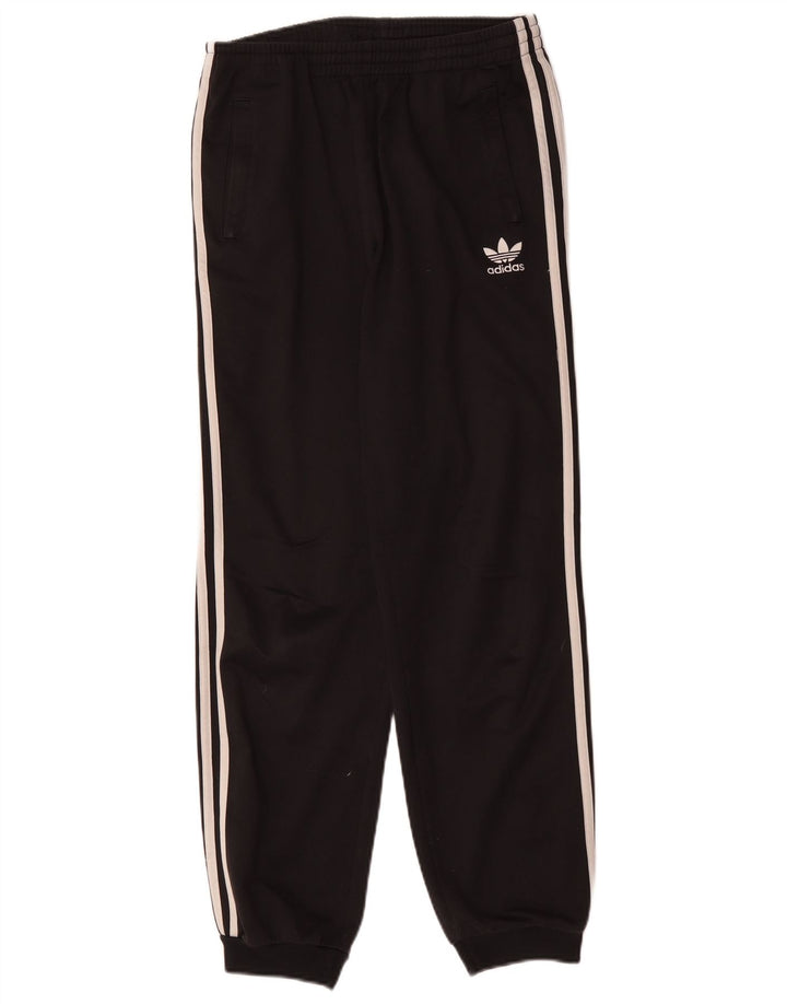 Adidas Boys Tracksuit Trousers Joggers 14-15 Years  Black Polyester